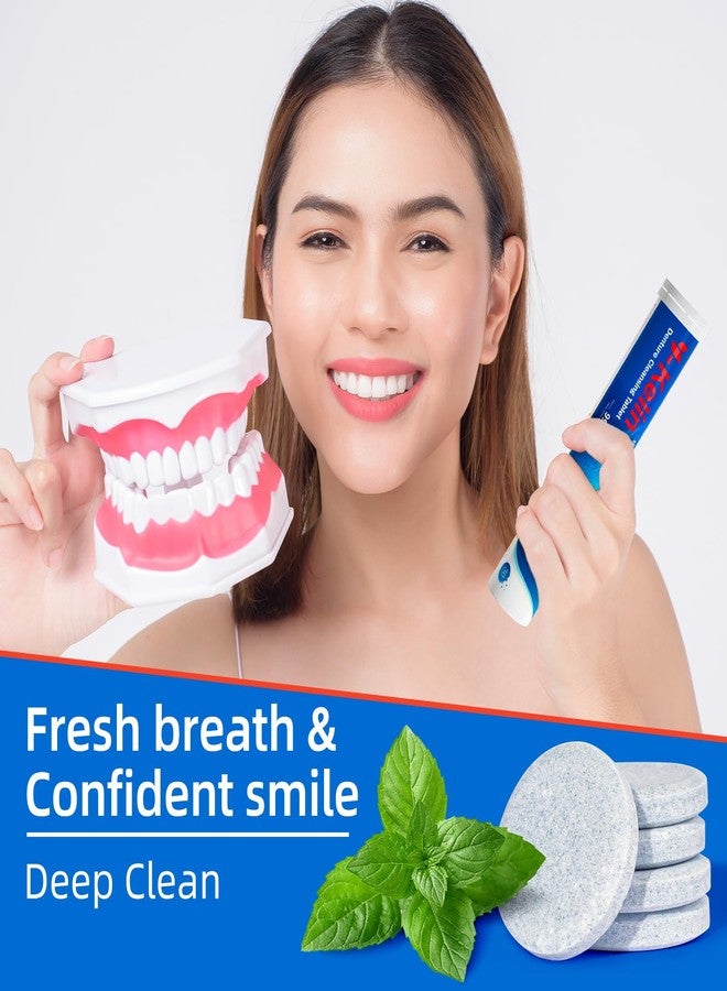 Y-Kelin Denture Cleaning Tablets - 120 Retainer Cleaner Tablets, Removes Odors & Stains - For Dentures, Night Guards, Retainers, Aligners & Dental Appliance Cleaner - Mint Flavor - 4 Month Supply - Image 3